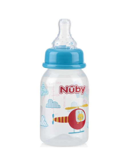 Botella Nuby 4 Onzas Sin Goteo con Pezón Silicona Botella Nuby 4 Onzas Sin Goteo con Pezón Silicona