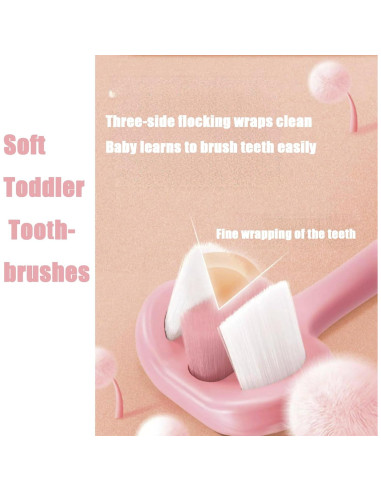 Set de 3 Cepillos de Dientes PandaEar para Bebés 1-4 Años
