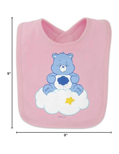 Babero de Bebé Care Bears Grumpy Bear 100% Algodón Rosa