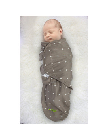 Manta de Envolver Ziggy Baby 100% Algodón Suave Gris 0-3 Meses
