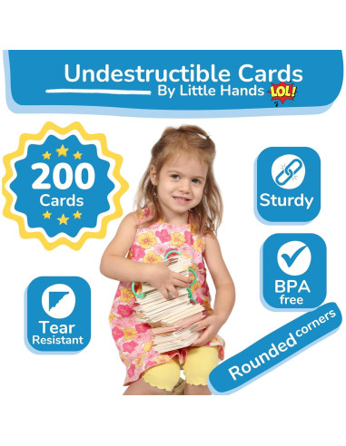 Tarjetas Flash Gruesas ToyVentive 200 Piezas para Niños 1-4 Años