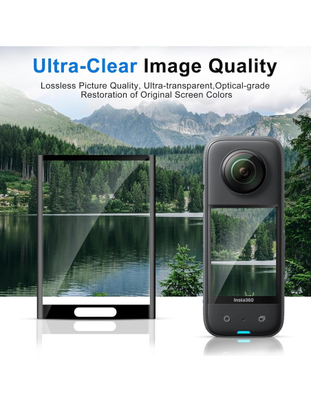 Protector de Pantalla Vidrio Templado FitStill para Insta360 X3 Protector de Pantalla Vidrio Templado FitStill para Insta360 X3