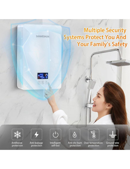Calentador de Agua Eléctrico Instantáneo Sanheshun 6000W 220V Calentador de Agua Eléctrico Instantáneo Sanheshun 6000W 220V