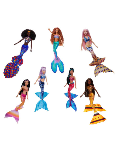 Muñecas Sirena Mattel Disney La Sirenita Set 7 Piezas Muñecas Sirena Mattel Disney La Sirenita Set 7 Piezas
