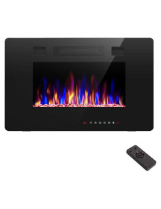 Chimenea Eléctrica Empotrada R.W.FLAME 76.2 cm Ajustable