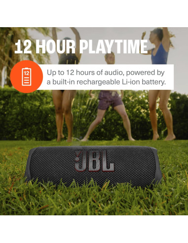 Altavoz JBL Flip 6 Negro + Funda Dura Protectora divvi!