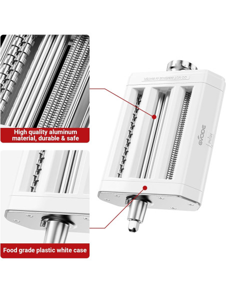 Máquina de Pasta 3 en 1 GVODE para KitchenAid - Cortador y Rodillo Máquina de Pasta 3 en 1 GVODE para KitchenAid - Cortador y Rodillo