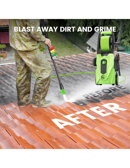 Lavadora a Presión Eléctrica Commowner 5000 PSI 10L/min Verde Lavadora a Presión Eléctrica Commowner 5000 PSI 10L/min Verde