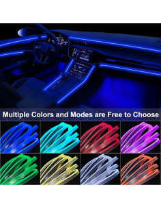 Luces LED de Carro QVEVDACAR 9 en 1 con Control Remoto 2