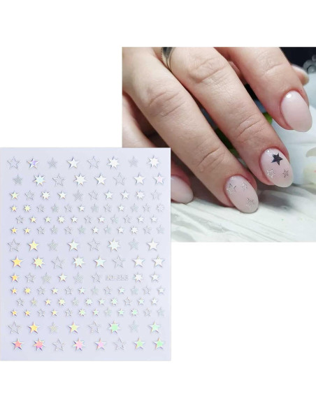 Pegatinas de Uñas Autoadhesivas JMEOWIO 12 Hojas Diseño Brillante Pegatinas de Uñas Autoadhesivas JMEOWIO 12 Hojas Diseño Brillante
