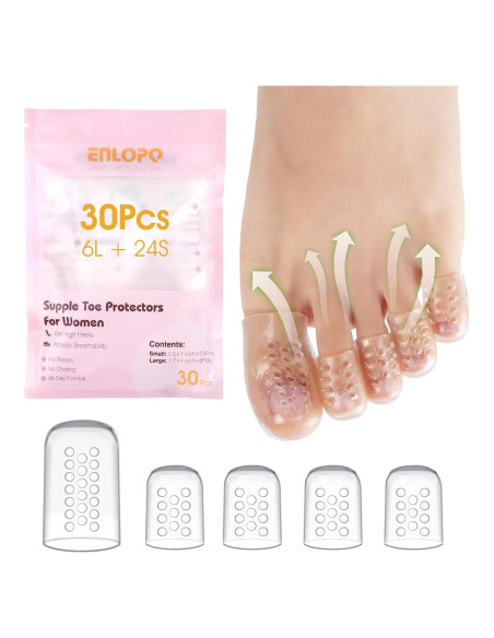 30 Protectores de Dedos de Silicona ENLOPQ para Tacones Altos 30 Protectores de Dedos de Silicona ENLOPQ para Tacones Altos