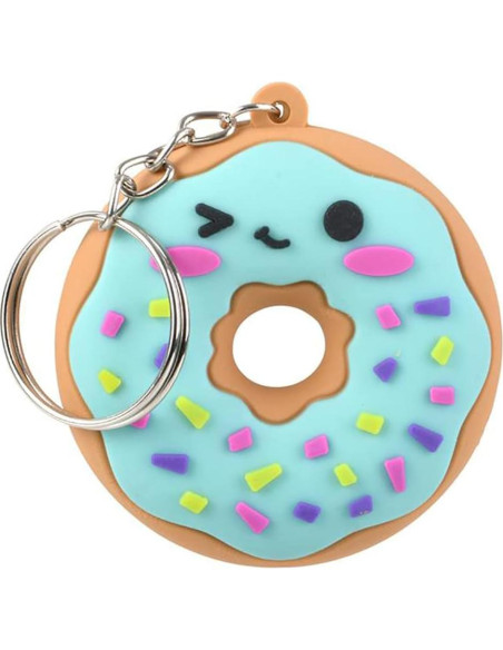 Llavero de Donut Textura de Goma La Compañía Dreidel Paquete de 4 Llavero de Donut Textura de Goma La Compañía Dreidel Paquete de 4