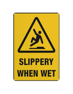 Señal de Aluminio Resbaladizo Mojado 30x20 cm - MDRHCSW