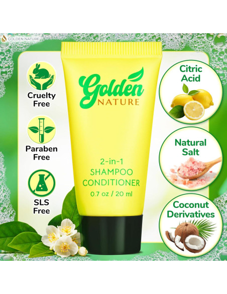 Champú y Acondicionador 2 en 1 Jazmín Golden Nature 100 PK Champú y Acondicionador 2 en 1 Jazmín Golden Nature 100 PK