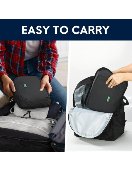Bolsa de viaje plegable Haimont 60L impermeable negra Bolsa de viaje plegable Haimont 60L impermeable negra