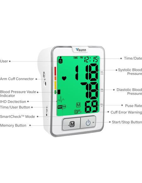 Monitor Automático de Presión Arterial Vaunn Medical Mediano Monitor Automático de Presión Arterial Vaunn Medical Mediano