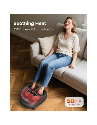 Masajeador de pies Snailax SL-532 con calor y compresión