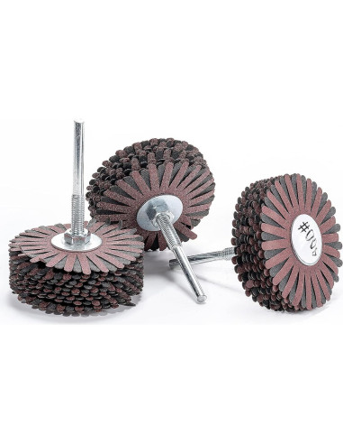 Juego de 7 Ruedas de Tela Abrasiva Kugnng 80-400 Grano 8 cm