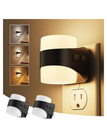 L LOHAS LED Luces Nocturnas Enchufables Dimmables 1W 2 Pzas L LOHAS LED Luces Nocturnas Enchufables Dimmables 1W 2 Pzas