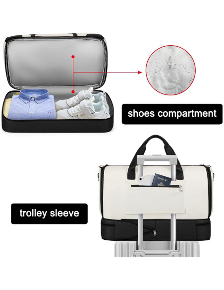 Bolsa de Ropa de Viaje Convertible I56 - Duffle Grande con Compartimento para Zapatos Bolsa de Ropa de Viaje Convertible I56 - Duffle Grande con Compartimento para Zapatos