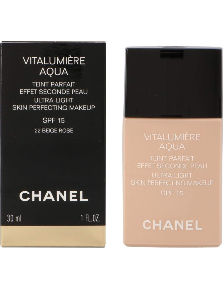 Maquillaje Chanel Vitalumiere Aqua SPF 15 30ml Beige Rosa Maquillaje Chanel Vitalumiere Aqua SPF 15 30ml Beige Rosa