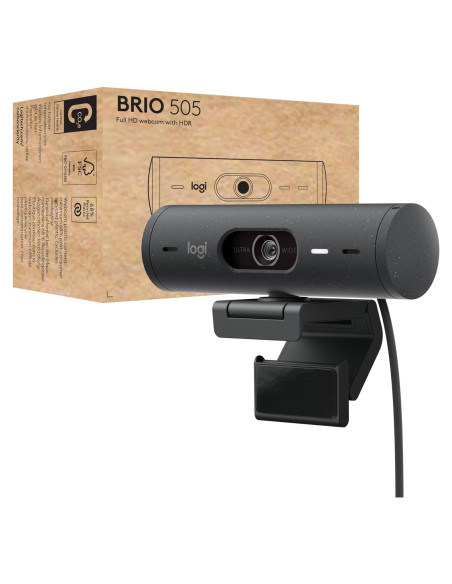 Webcam Logitech Brio 505 Full HD con micrófonos y obturador Webcam Logitech Brio 505 Full HD con micrófonos y obturador