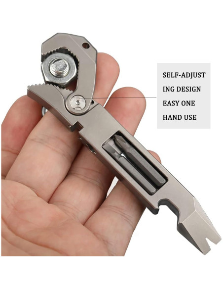 Multiherramienta EDC ResafeLy de Titanio 10.8 cm con Destornillador Multiherramienta EDC ResafeLy de Titanio 10.8 cm con Destornillador