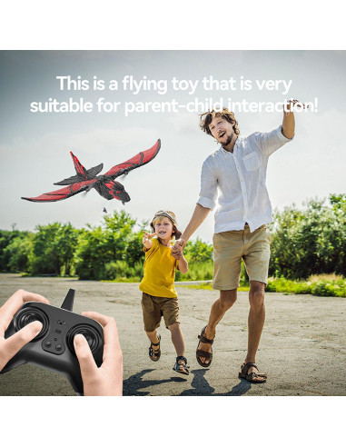 Avión RC Dragón DEERC 2CH Estabilizador 6 Ejes para Niños