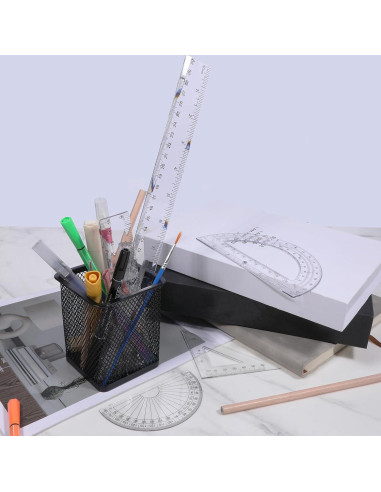 Juego de Reglas Transparentes 6 PCS - Yuomeaz - Medición Precisa