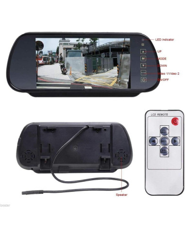 Monitor Espejo Retrovisor PONPY 7" LCD TFT 800x480