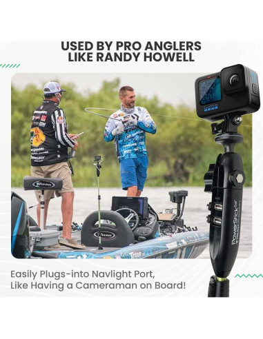 PowerStick 135 cm YOLOtek - Montaje en Barco para Cámaras de Acción