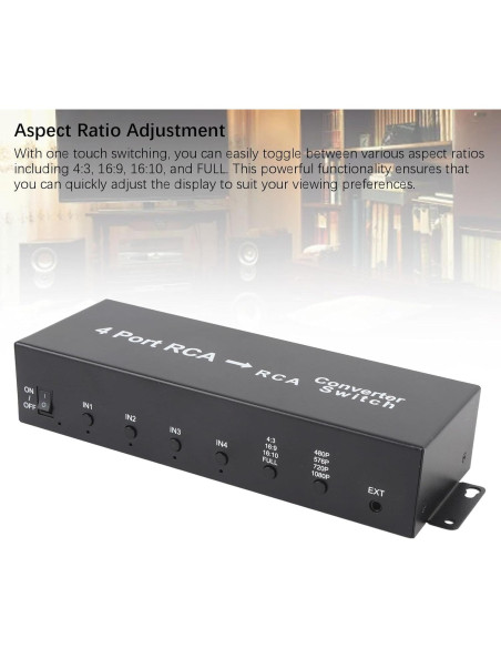 Selector de Video HDMI 4 Puertos AV VBESTLIFE 1080P Selector de Video HDMI 4 Puertos AV VBESTLIFE 1080P