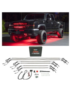 Kit de Iluminación LEDGlow 6pc Rojo para Camiones - Resistente al Agua