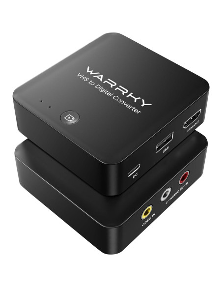 Convertidor de VHS a Digital WARRKY RCA a HDMI 720P Convertidor de VHS a Digital WARRKY RCA a HDMI 720P
