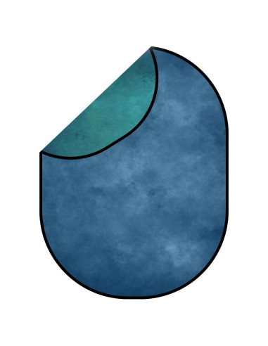 Fondo Colapsable Kate 1.52x1.98m Microfibra Flor Azul Verde