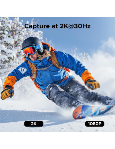 Tarjeta de Captura de Video UGREEN 2K 30FPS HDMI a USB 3.0
