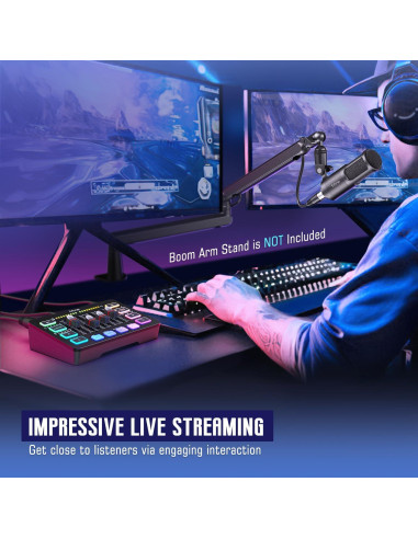 Kit de Audio FIFINE KS3 para Gaming y Podcast con Micrófono XLR