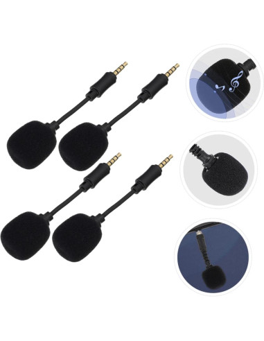 Kit de Micrófonos de Grabación Toyvian 4pcs Cancelación de Ruido
