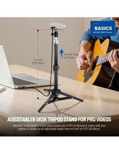 Soporte de Webcam NEEWER ST45B Tripode Ajustable 29-45cm