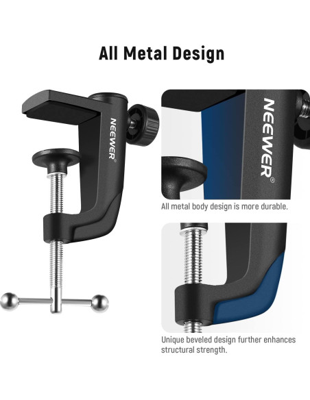 Abrazadera de Montaje en Mesa NEEWER para Soporte de Micrófono Abrazadera de Montaje en Mesa NEEWER para Soporte de Micrófono