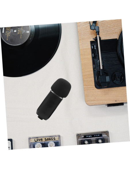 Funda de esponja para micrófono ERINGOGO negra 8x8 cm Funda de esponja para micrófono ERINGOGO negra 8x8 cm