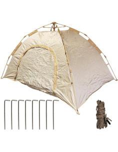 Carpa portátil WiseLife para 2 personas 213x182 cm beige 2
