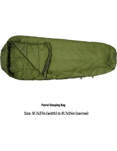 Sistema de Saco de Dormir Modular Militar MT - Woodland, 4 Piezas
