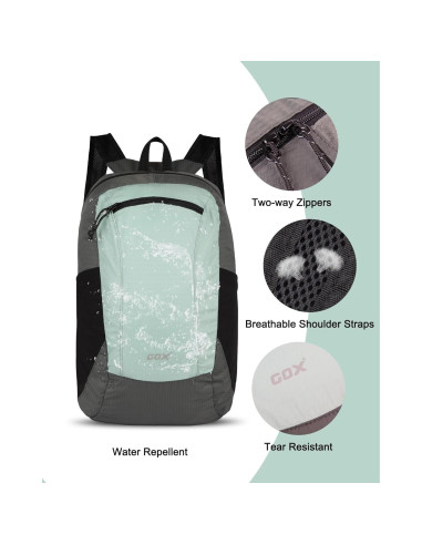 Mochila Plegable 20L Gox Jade para Viajes y Camping