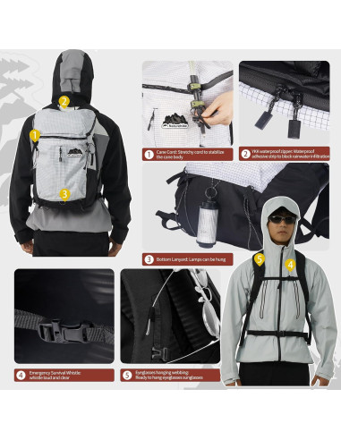 Mochila de Senderismo Naturehike Helium 25L Unisex