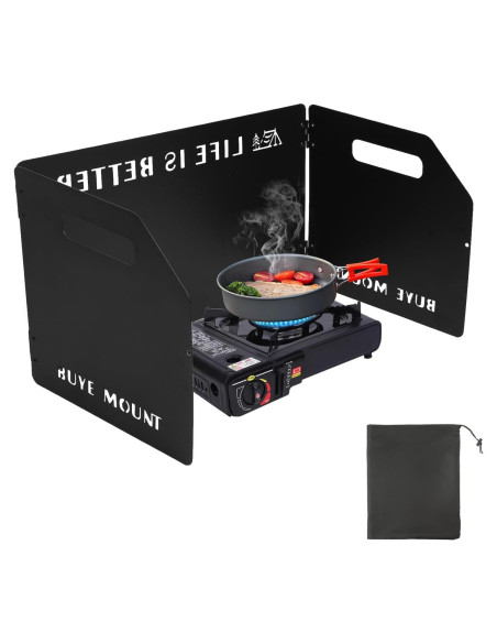 Paravientos GEEKHOM para Estufa de Camping 3 Paneles Plegable Paravientos GEEKHOM para Estufa de Camping 3 Paneles Plegable