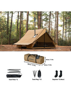 Carpa de Camping POMOLY CHALET 70 Pro para 2-3 Personas 2