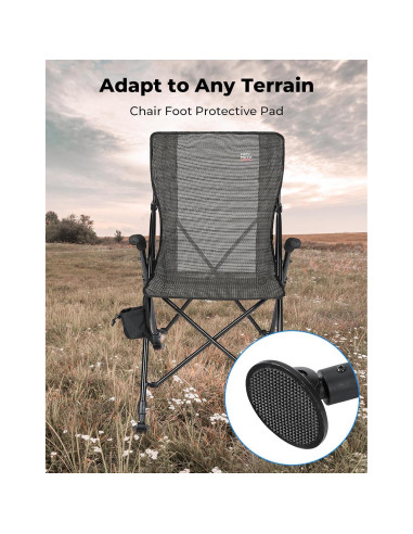 Silla de Camping Plegable KEMIMOTO Ligera 100kg Ajustable