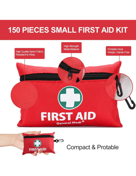Kit de Primeros Auxilios Mini General Medi 150 Piezas Kit de Primeros Auxilios Mini General Medi 150 Piezas