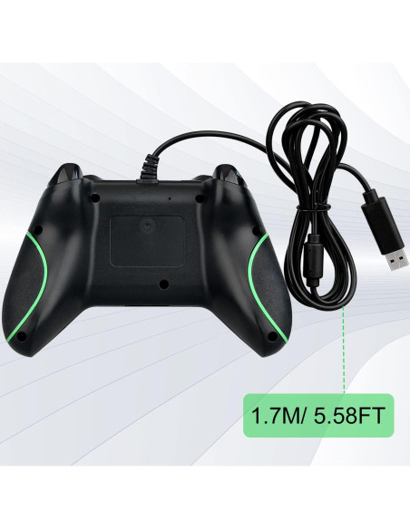 Controlador USB con cable OSTENT para Xbox One S - Negro Controlador USB con cable OSTENT para Xbox One S - Negro